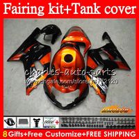 Wholesale Body Tank For SUZUKI GSXR K1 GSX R750 GSXR600 HC GSXR CC GSX R750 GSXR750 Fairing kit Orange black