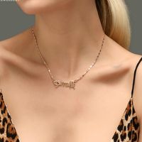 Wholesale Dainty letter name women necklace personalised best friend acessorios feminino choker collares de moda harajuku jewelery joias