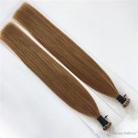 Wholesale Double Drawn human Hair Extensions Stick I tip in hair g s g Strands inch Indian remy hair colors