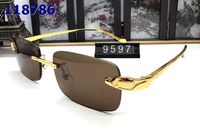 Wholesale mens women new fashion sport sunglasses for women rimless vintage retro golden buffalo horn glasses stand clear rectangle lens with boxes