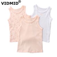 Wholesale Vidmid Baby Girls Sleeveless Clothes Kids Cartoon Hearts T shirt Tops Cotton Tanks Vests For Years Children Girl Tanks Y190516