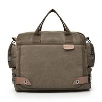Wholesale New Leather Briefcases Men Laptop Briefcase Men s Canvas Messenger Shoulder Bag Crossbody Sling Briefcase Bags Satchela0605 Y19051802