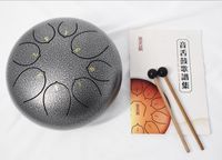 Wholesale 8 Inch Mini Tone Notes Steel Tongue Drum C Key Percussion Instrument Hand Pan Drum with Drum Mallets Carry Bag