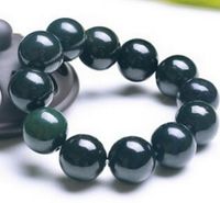 Wholesale Factory Price Direct Jade Article Natural Xinjiang Hetian Jade Sapphire mm Round Bead Bracelet