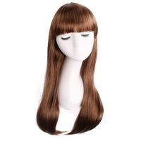 Wholesale China A large number of hot wigs in stock hot style fashion ladies pear head fluffy long curly hair Loose Wave chemical