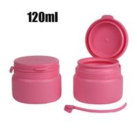 Wholesale 100pcs ml Pink Color PE Candy Packing Bottle Tearing Top Empty Plastic Bottle Small Heath Care Jar Powder Storage Candy Container