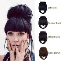 Wholesale Clip in Hair Bangs Human Hair For Women Natural Straight Front Neat Fringe Hair Piece