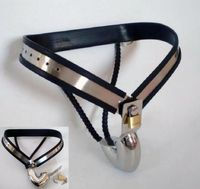 Wholesale new Male Fully Adjustable T type stainless steel cock penis cage chastity belt device BDSM sex toy