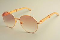 Wholesale 2019 new hot sale round frame sunglasses sunglasses retro fashion sun visor stainless steel metal temple sunglasses