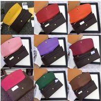 Wholesale Top quality with box real leather multicolor coin purse with date code long wallet Card holder classic zipper pocket M60136