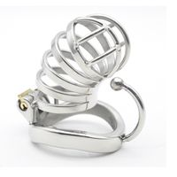 Wholesale Chaste Bird Stainless Steel Male Chastity Large Cock Cage With Base Arc Ring Devices Penis Rings Adult Sex Toys C274 Y19070602