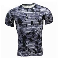 Wholesale Men s T Shirts Summer Green Camo T Shirts Men Crossfit Compression Shirt Short Sleeve GYMS Fitness Tshirt Top Tees1