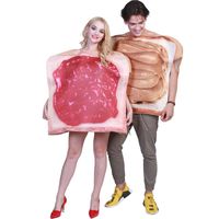 Wholesale Bread and Jam Couples Theme Party Costumes Women and Mens Novelty Halloween Costumes Halloween Food Costumes