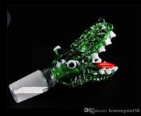 Wholesale Crocodile bubble head Glass bongs Oil Burner Pipes Water Pipes Glass Pipe Oil Rigs Smoking