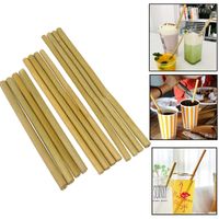 Wholesale 195 cm Natural Dry Yellow Green Bamboo straw Reusable Straws Eco Friendly Healthy Drink Straw for Wedding Party Bar Tools