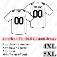 Wholesale 5XL NEW American Football CUSTOM Jersey All Team Customized Any Name Any Number Size S XL Mix Order Men Women Youth Kids Stitched