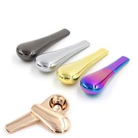 Wholesale New Creative Spoon Smoking Pipe Portable Metal Herb Accessories With Magnets Gift Box Packing Hidden Hookah Tobacco Pipe c072