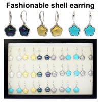 Wholesale Chinese version of natural shell decoration New Zealand shell copper silver earrings earrings earrings