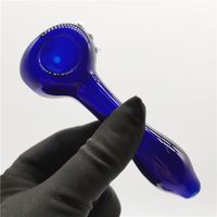 Wholesale Hot Heady Stand Glass Smoking Pipes Dry Herb Tobacco Pipe Mixed Colors Dab Rig Oil Burner Water Pipes For Smoking uu