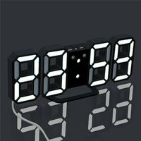 Wholesale 3D LED Wall Clock Modern Design Digital Table Clock Alarm Nightlight For Home Living Room Decoration