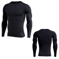 Wholesale Running shirts dry fit mens gym clothing scoop neck long sleeves qiod diyo underwear body building suiit polyester apparel