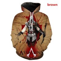 Wholesale The new assassin s creed sword god domain D printed cosplay animation accessories hoodie men s fashion hoodie