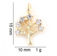Wholesale 10x15mm Golden Silver Color Rhinestones Life Tree Hang Pendant Charms DIY Accessory Fit For Floating Locket Fashion Jewelrys