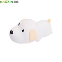 Wholesale HaoXin Dog Dimmable LED Night Light Lamp Touch Silicone Puppy Cartoon for Baby Children Kids Gift Bedside Bedroom Living Room Decoration