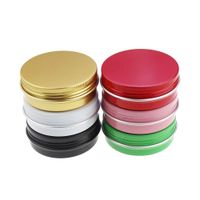 Wholesale 1Oz ml g Aluminum Tin Jars Cosmetic Sample Metal Tins Empty Container Bulk Round Pot Screw Cap Lid Small Ounce