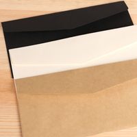 Wholesale 10PCS Classical White Black Kraft Blank Mini Paper Window Envelopes Wedding Invitation Envelope Gift Envelope