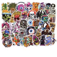 Wholesale 100pcs DIY Sticker Horrible Stickers Posters for Graffiti Skateboard Snowboard Laptop Luggage Motorcycle Bike Home Decal Halloween Monster