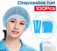 Wholesale Disposable Hat Anti Dust Non Woven Head Cover Hair Protective Disposable Shower Caps Salon Beauty Accessories FY4024