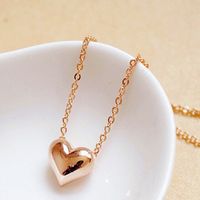 Wholesale Fashion Elegant Exquisite Pendant necklace heart design gold sliver color simple jewelry for women wedding gift hot new