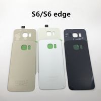 Wholesale New Battery Glass Back Cover For Samsung Galaxy G920 S6Edge G925 G928 Back Door Battery Housing For S6 S6 Edge Plus