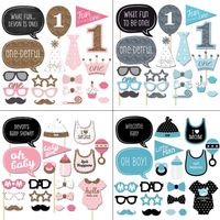 Wholesale 1st Birthday Party Decorations Photo Booth Props I AM ONE Photobooth First Year Baby Boy Girl Fun Supplies