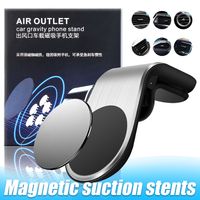 Wholesale Magnetic Car Phone Holder L Shape Car Air Vent Clip Magnet Universal Cell Phone Bracket Stand in Box