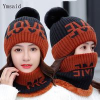 NICE CAPS Womens Crocheted Chenille Hat Gloves Scarf Winter Set Fleece Lined