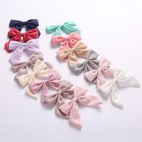 Wholesale Baby Photo Props Colors Girls Hot Sale Cotton Fabric Bowknot Princess Barrettes Childrens Korean Style Hair Clips For Party