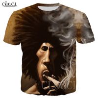 Wholesale Reggae Hip Hop T shirts Bob Marley Printed D Tshirt Men Women Casual Funny Summer Plus Size Harajuku T Shirts Tops