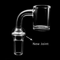 Wholesale New Type Joint mm Thick mm OD mm Bottom Beveled Edge Quartz Banger With Glass Bubble Carb Cap For Glass Bongs