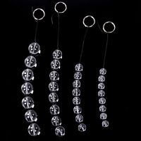 Wholesale Glass Large Middle Small Super Mini size anal beads transparent with ring chain sex anal butt plug for adult games