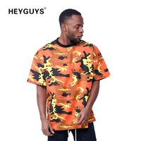 Wholesale Heyguys Hot Pink Camo T Shirts Men Hip Hop Street Wear T shirts Man Cotton High Quality Oversize Fashion Us Size Y19072201