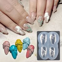 Wholesale 3D Silicone Nail Carving Mold DIY Acrylic Butterfly Bow Heart Designs Mould Stamping Template Nails Stencils Manicure Tools