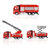 Vintage Fire Chief Firefighter Car Truck Clockwork Model Toys Children Gifts