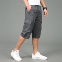Wholesale Pants Men Summer Mens Casual Jogger Straight Cotton Male Breathable Calf length Short Big and Tall XL Oversize Camo Cargo
