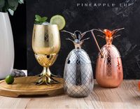Wholesale 550ml Pineapple Tumbler Craft Cocktail Glass Finish Cocktail Mug Pineapple Shot Cups Mid Century Modern Designer Bar Accessories