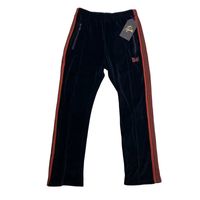 Wholesale Mens Pants Trousers NEEDLES Black Red Velvet Butterfly Embroidery Loose Casual Track Pants Fashion Sweatpants