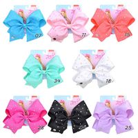 Wholesale Cute JOJO Hair Bows Colors quot Girl Rhinestone Solid Colors Barrettes Girl Hair Accessories kids party hair clipper