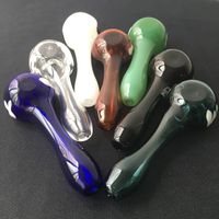 Wholesale New Arrival Tobacco Pipes Glass Hand Pipe Smoking Hookah Spoon Pipes Mini Rigs Colorful Bubbler Small Hand Pipes