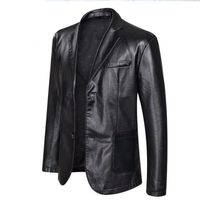 Wholesale Size Mens Big PU Leather Jackets Casual Single Breasted Clothing Coats Designer Jacket XL XL Plus